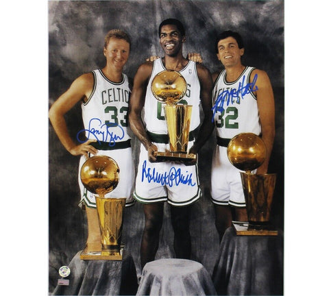 Larry Bird, Kevin McHale & Robert Parish Signed Celtics Unframed 16x20 Photo