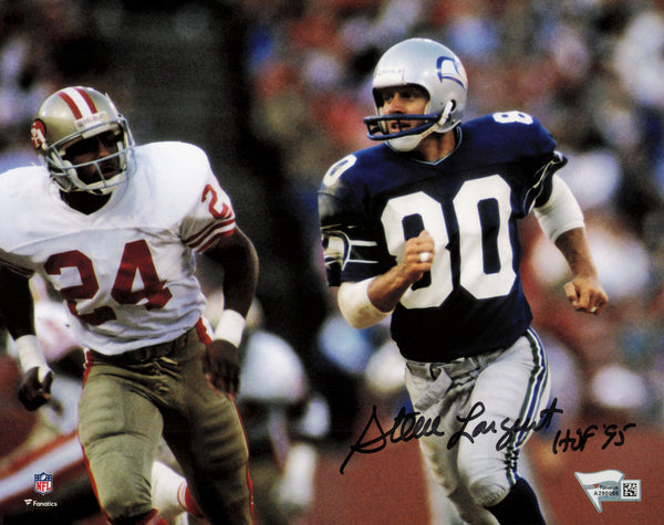 Steve Largent Autographed 8x10 Photo Seahawks "HOF 95" Fanatics Holo #A290088