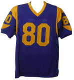 Henry Ellard Autographed Los Angeles Rams XL Blue Jersey 3x Pro Bowl 19285