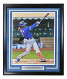 Vladimir Guerrero Jr. Signed Framed 16x20 Toronto Blue Jays Batting Photo JSA