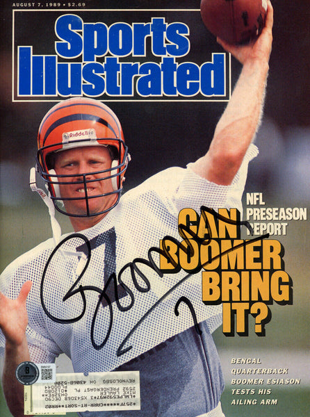 Boomer Esiason Signed Sports Illustrated Magazine Cover Page Beckett 48236