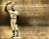 Roberto Clemente Jr. Signed Roberto Clemente Sr. 16x20 Photo / Inscription (PSA)