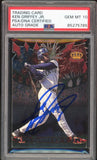 1997 Pacific Crown Fireworks Die-Cut Ken Griffey Jr. PSA/DNA Auto GEM MINT 10