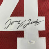 FRAMED Autographed/Signed JERRY JEUDY 33x42 Alabama Red College Jersey JSA COA