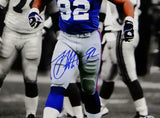 Michael Strahan Signed NY Giants 8x10 PF BW Spotlight Photo-Beckett Auth *Blue