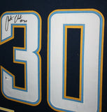 AUSTIN EKELER (Chargers dark blue TOWER) Signed Autographed Framed Jersey JSA