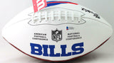 Aj Epenesa Autographed Buffalo Bills Logo Football - Beckett W *Black