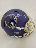 ZAY FLOWERS SIGNED BALTIMORE RAVENS F/S ALTERNATE SPEED REP HELMET BECKETT QR