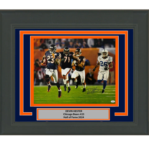 Framed Autographed/Signed Devin Hester Chicago Bears 16x20 Photo JSA COA #2