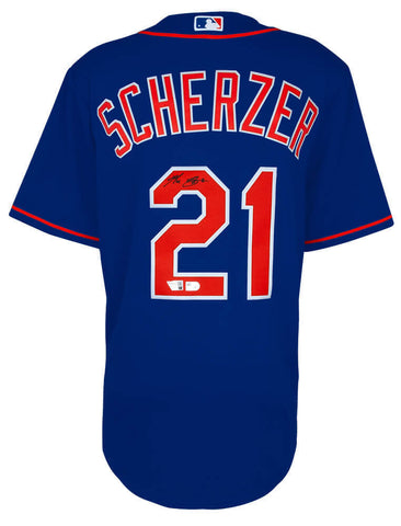 Max Scherzer Signed Mets Blue Nike Replica Baseball Jersey - (Fanatics COA)