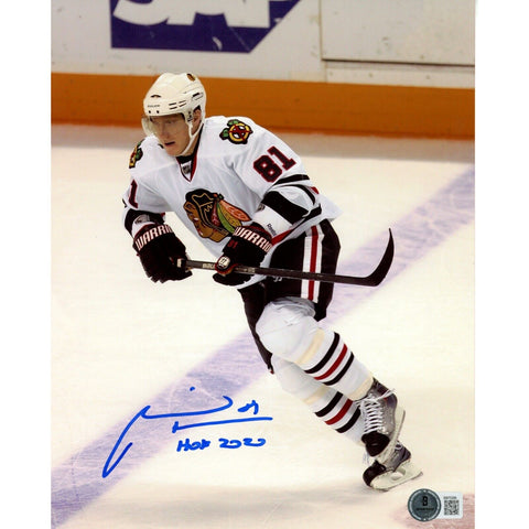 Marian Hossa Autographed Chicago Blackhawks 8x10 Photo HOF 2020 Beckett 46876