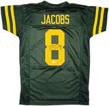 PACKERS JOSH JACOBS AUTOGRAPHED GREEN THROWBACK JERSEY BECKETT WITNESS 230044