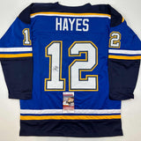 Autographed/Signed Kevin Hayes St. Louis Blue Hockey Jersey JSA COA