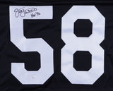 Jack Lambert Signed Pittsburgh Steelers Jersey Inscr. HOF 90 (JSA) Steel Curtain