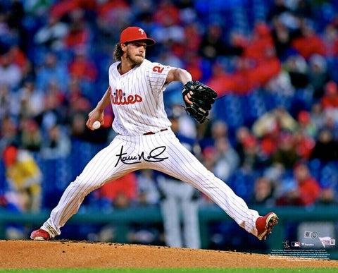 Aaron Nola Signed 16x20 Philadelphia Phillies Pitching Photo Fanatics