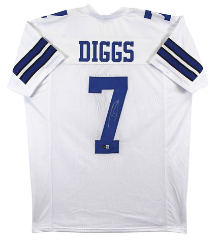 Trevon Diggs Authentic Signed White Pro Style Jersey Autographed BAS