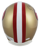 49ers Joe Montana Signed Throwback 64-95 Full Size Proline Helmet JSA Witness