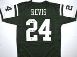 Darrelle Revis Autographed Green Pro Style Jersey w/HOF - Beckett W Hologram *2