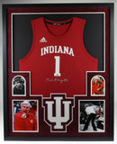 Bobby Knight Signed Indiana Hoosiers 35x43 Framed Jersey Display (Steiner Holo)