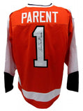 Bernie Parent Signed Philadelphia Flyers Jersey Inscribed "HOF 1984" (JSA COA)