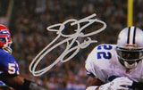 Emmitt Smith Signed Dallas Cowboys Framed 16x20 NFL Stretched Canvas - TD vs Bil