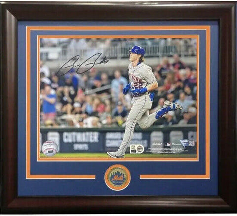 Brett Baty Signed Mets 8x10 Framed Photo 1st AB 1st Home Run Auto Fanatics MLB