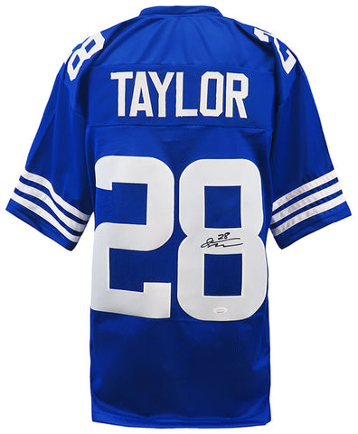 Jonathan Taylor (INDIANAPOLIS COLTS) Signed Blue Custom Football Jersey -JSA COA