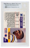 Cris Carter Signed Vikings 1991 Pro Set Football Card #834 - (Beckett Slabbed)