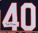 Gale Sayers Signed Bears 35" x 43" Custom Framed Jersey (JSA COA) 1965 NFL R.O.Y