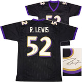 BALTIMORE RAVENS RAY LEWIS AUTOGRAPHED SIGNED BLACK JERSEY JSA STOCK #234694