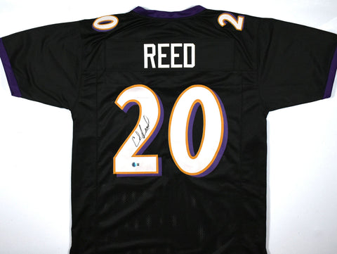 Ed Reed Autographed Black Pro Style Jersey - Beckett W Hologram *Black