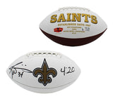 Ricky Williams Signed New Orleans Saints Embroidered White Football w/ "4:20"