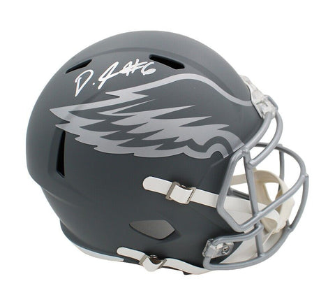 Devonta Smith Signed Philadelphia Eagles Speed Full Size Slate NFL Helmet