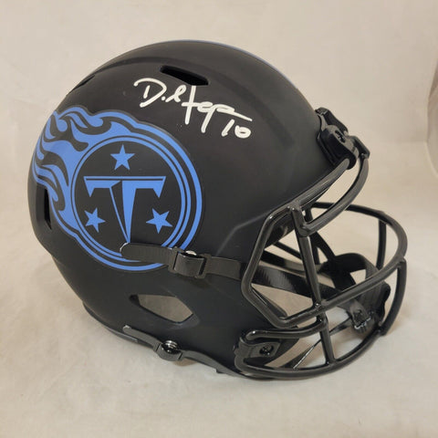 DEANDRE HOPKINS SIGNED TENNESSEE TITANS F/S ECLIPSE SPEED REP HELMET BECKETT QR