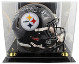 Steelers (3) Bettis, Ward & Polamalu Signed F/S Speed Proline Helmet W/ Case BAS