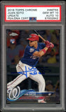 2018 Topps Chrome Update #HMT55 Juan Soto RC PSA 10/10 Auto GEM MINT Yankees