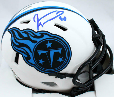 Jevon Kearse Autographed Tennessee Titans Lunar Speed Mini Helmet-Beckett W Holo