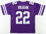 Deuce Vaughn Signed Kansas State Wildcats Jersey Inscd "Deuce Is Loose"(Beckett)