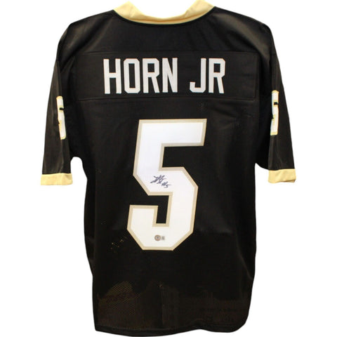 Jimmy Horn Autographed/Signed College Style Black XL Jersey Beckett 48148