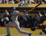 Michael Young Signed Texas Rangers 8x10 Swing #1 Photo - Beckett W Hologram