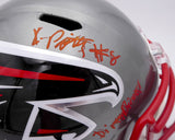 Kyle Pitts Auto Falcons Flash Full Size Helmet Dirty Bird (Smudge) Beckett 25762