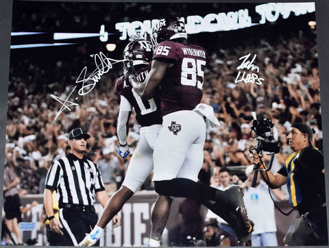 AINIAS SMITH & JALEN WYDERMYER AUTOGRAPHED TEXAS A&M AGGIES 16x20 PHOTO COA