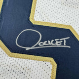 Framed Autographed/Signed Raghib Ismail Rocket 33x42 ND White Jersey JSA COA