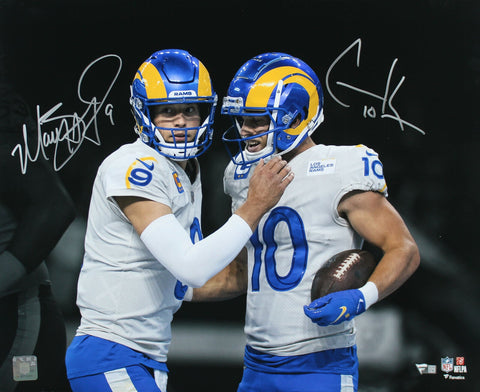 Rams Matthew Stafford & Cooper Kupp Authentic Signed 16x20 Photo Fanatics COA