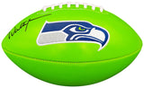 WALTER JONES AUTOGRAPHED SEATTLE SEAHAWKS GREEN LOGO FOOTBALL MCS HOLO 203088