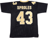 SAINTS DARREN SPROLES AUTOGRAPHED SIGNED BLACK JERSEY BECKETT WITNESS 234511