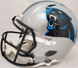 Christian McCaffrey Autographed Panthers Full Size Helmet (Smudged) Beckett