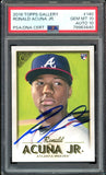 2018 Topps Gallery #140 Ronald Acuna Jr. RC Rookie PSA 10/10 Auto GEM MINT