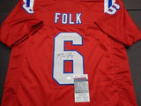 Nick Folk Signed New England Patriot Jersey (JSA COA)Pat Place Kicker since 2019