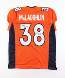 Jaleel McLaughlin Signed Denver Broncos Jersey "1st NFL TD 9-17-23" (JSA COA)